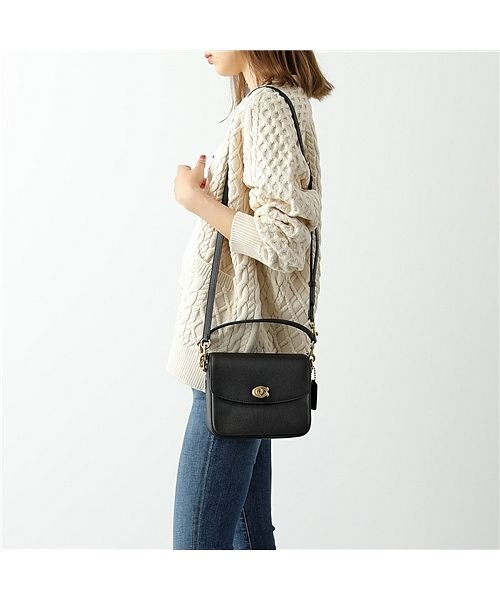 COACH(コーチ)/【COACH(コーチ)】ショルダーバッグ 88346 レディース レザー ハンドバッグ チェーンバッグ ポシェット ストラップ3種類 Cメタル ロゴ 鞄 B4//ブラック