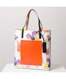 MARNI(マルニ)/【MARNI(マルニ)】トートバッグ SHMP0052A1 P4563 P4564 レディース ショッピングバッグ PVC フラワー プリント 鞄 /オレンジ