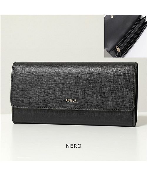 FURLA(フルラ)/【Furla(フルラ)】長財布 BABYLON CONTINENTAL WALLET SLIM PCY3UNO B30000 レディース バビロン レザー 二つ/ブラック