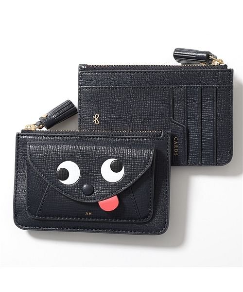 ANYA HINDMARCH(アニヤハインドマーチ)/【ANYA HINDMARCH(アニヤハインドマーチ)】フラグメントケース Zany Zipped Card Case 142755 レディース レザー カード/MARINE