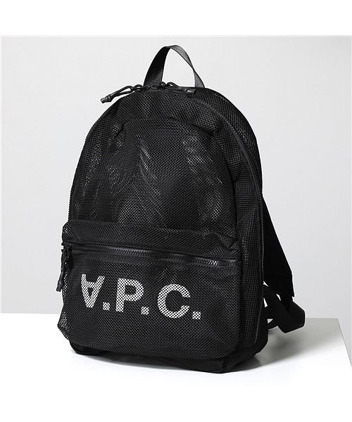 A.P.C.(アーペーセー)/【A.P.C.(アーペーセー)】バックパック sac a dos rebound PSAEU H62209 メンズ メッシュ ロゴ リュック 鞄 LZZ/NOI/ブラック
