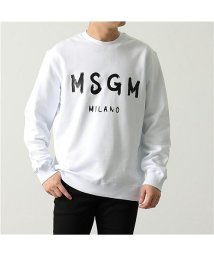MSGM(MSGM)/【MSGM(エムエスジーエム)】トレーナー 2000MM513 メンズ クルーネック スウェット ペイントロゴ 長袖 コットン /ホワイト