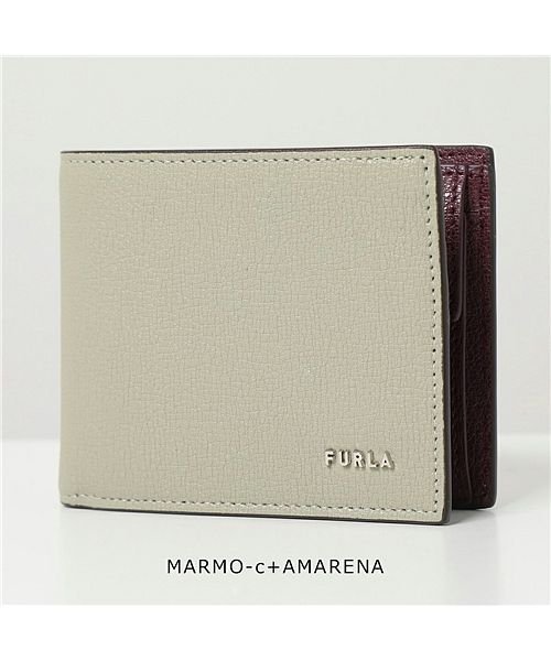 FURLA(フルラ)/【Furla(フルラ)】二つ折り財布 MAN PROJECT BI－FOLD COIN PDT2FPJ AX0732 メンズ ミニ財布 小銭入れあり ロゴ レザ/ベージュ