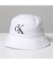 Calvin Klein(カルバンクライン)/【Calvin Klein(カルバンクライン)】バケットハット K50K509433 HEAVY JERSEY BUCKET HAT メンズ cKラバーロゴ 帽/ホワイト