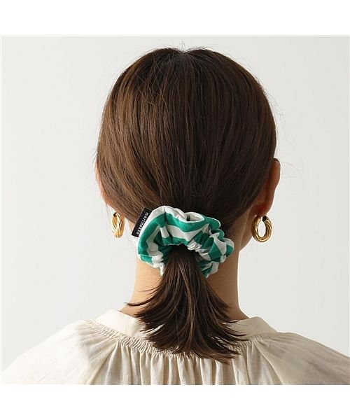 Marimekko(マリメッコ)/【marimekko(マリメッコ)】シュシュ Makuisa Tasaraita hair scrunchie 091084 レディース ヘアゴム ヘアバンド /グリーン系