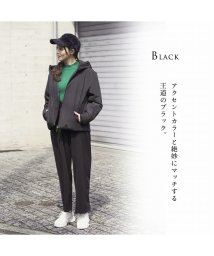 MAC HOUSE(women)(マックハウス（レディース）)/NAVY ネイビー オールウェザー中綿パーカー 3442740L/ブラック