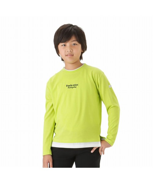 MAC HOUSE(kid's)(マックハウス（キッズ）)/ORGABITS オーガビッツ フェイクレイヤードロングスリーブTシャツ PMHOB22F06K/ライトグリーン