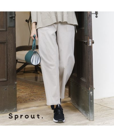 【Sprout.】ソフトサテン　ベイカーパンツ