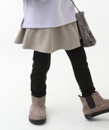 devirock(デビロック)/RICH WARM 裏シャギー スカッツ 子供服 キッズ ベビー 女の子 ボトムス スカート スカッツ 10分丈スカッツ 裏起毛 ポケット付き/ダークグレー