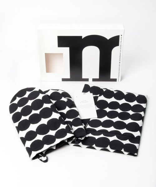 Marimekko(マリメッコ)/【marimekko】マリメッコ RASYMATTO KITCHEN TEXTILE SET 71708/ブラック/ホワイト