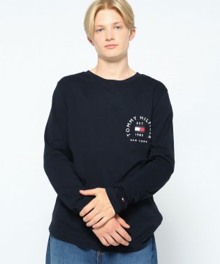 TOMMY HILFIGER/ヒルフィガーフラッグアーチTシャツ/504948690