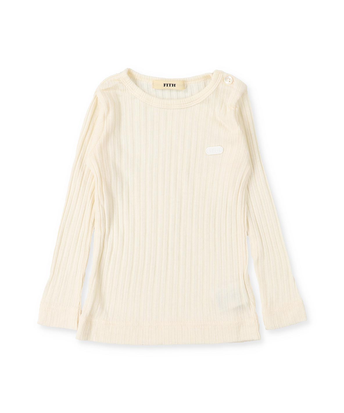 FITH フィス FITH ベビー カシミヤウールコットンリブ 長袖Tシャツ ホワイト 80cm FITH フィス FITH ベビー カシミヤウールコットンリブ 長袖Tシャツ ホワイト 80cm