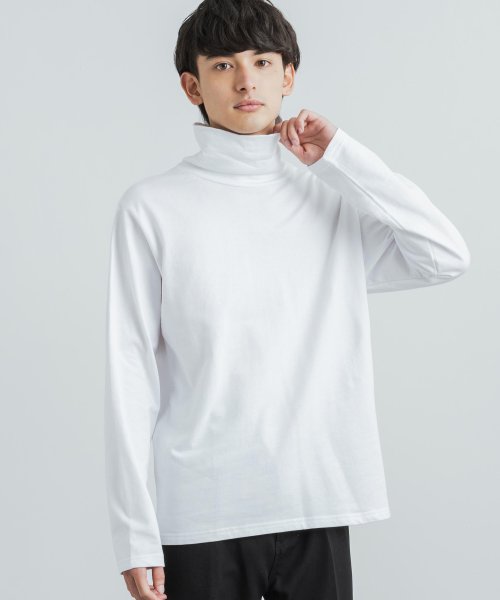 タートルネック Tシャツ 裏起毛 メンズ レディース 長袖 ロンt カットソー ハイネック 無地 シンプル カジュアル きれいめ 重ね着 インナー リラックス ロッキーモンロー Rocky Monroe Magaseek