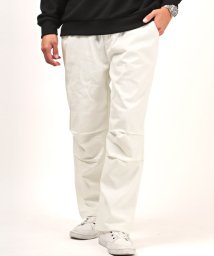 LUXSTYLE(ラグスタイル)/カラーワイドスケーターパンツ/スケーターパンツ メンズ ワイドパンツ コットン 綿100％/ホワイト