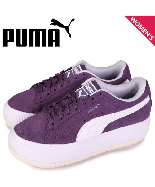Puma プーマ スウェード マユ スニーカー レディース 厚底 スエード Suede Mayu パープル 17 プーマ Puma Magaseek