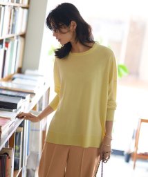 NIJYUSANKU（LARGE SIZE）(２３区（大きいサイズ）)/【12色展開/新色追加】ウーステッドウール ビッグシルエット ニット/イエロー系