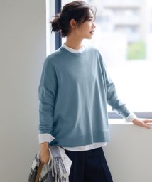 NIJYUSANKU（SMALL SIZE）(23区（小さいサイズ）)/【12色展開/新色追加】ウーステッドウール ビッグシルエット ニット/ブルーグレー系