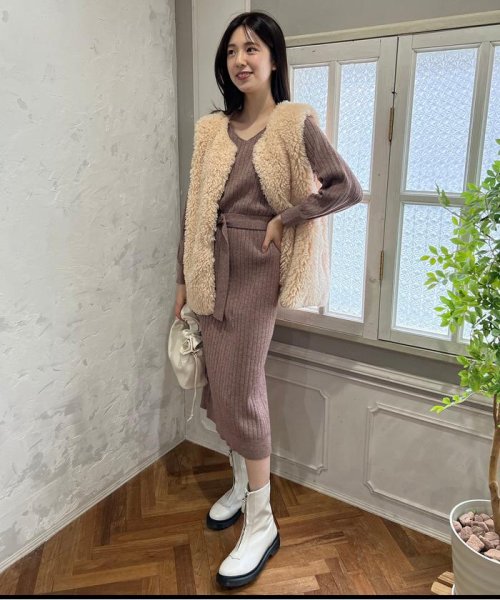 セール ウォームストレッチリブブラウジングニットワンピース フリーズマート Free S Mart Magaseek