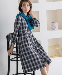 セール オンブレーチェックシャツワンピース 手洗い可能 ケティ Ketty Magaseek