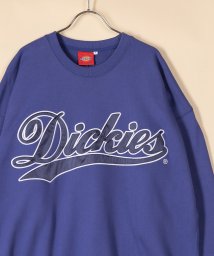 Dickies(Dickies)/【Dickies】 ディッキーズ サテンワッペン刺繍 ビッグカレッジロゴ スウェット/アメカジ/ストリート/ビッグシルエット/22AW/ブルー