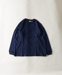 Nylaus(ナイラス)/Goodwear USAコットン ポケット付き ロングスリーブTシャツ/ネイビー