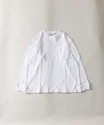 Nylaus(ナイラス)/Goodwear USAコットン ポケット付き ロングスリーブTシャツ/ホワイト