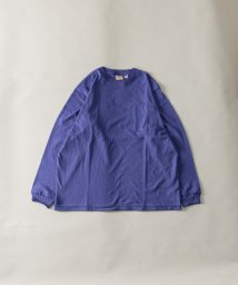 Nylaus(ナイラス)/Goodwear USAコットン ポケット付き ロングスリーブTシャツ/パープル