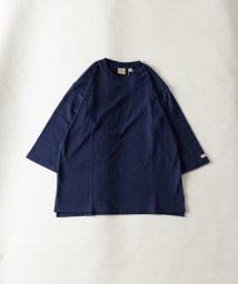 Nylaus(ナイラス)/Goodwear USAコットン 7分袖 フットボールTシャツ/ネイビー