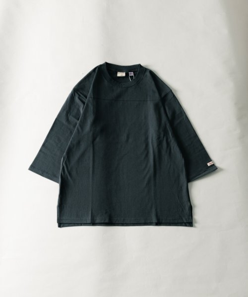 Nylaus(ナイラス)/Goodwear USAコットン 7分袖 フットボールTシャツ/ブルー
