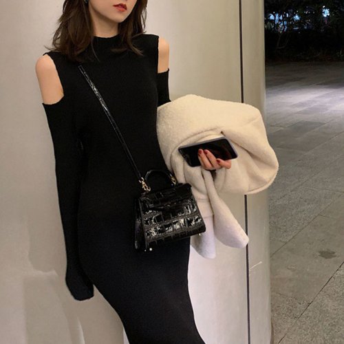ニットワンピース 肩出し 長袖レディース ミニミニストア Miniministore Magaseek