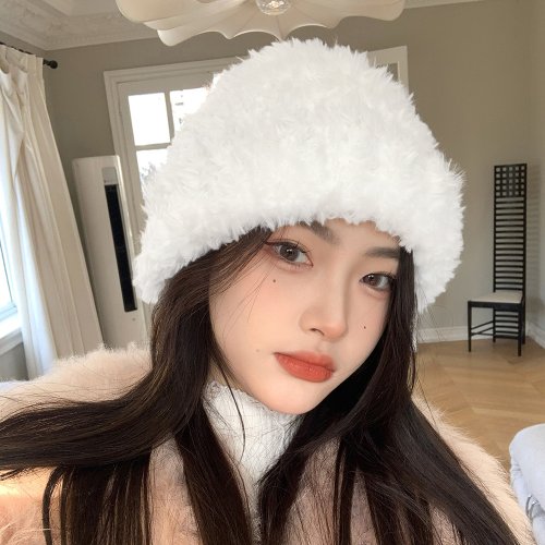 セール ふわふわニット帽子 レディース 冬 2色 ミニミニストア Miniministore Magaseek