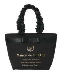 Maison de FLEUR(メゾンドフルール)/ブランドロゴフリルハンドルトートSバッグ/ブラック