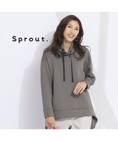 【Sprout.】重ね衿デザイン　ダンボールニットプルオーバー