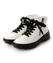 le coq sportif(ルコックスポルティフ)/【レイン対応】サイドジッパーレースアップブーツ（LA ローラン RG）/ホワイトコンビ