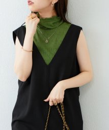 NICE CLAUP OUTLET(ナイスクラップ　アウトレット)/【natural couture】カットレースゆるタートル/グリーン