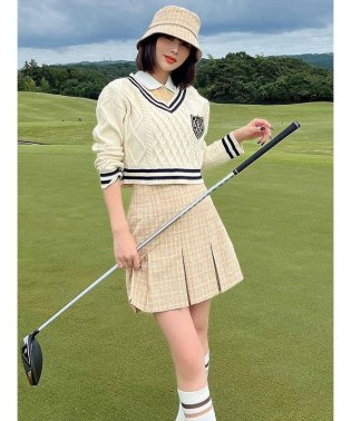 EIMY GOLF/【セットアップ対応商品】esエンブロイダリーチェックミニスカート/504968358