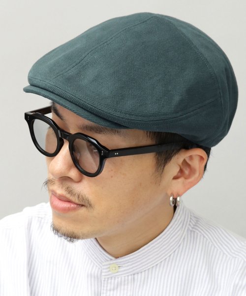 Besiquenti(ベーシックエンチ)/ヘヴィーツイル パネル切り替え ハンチング コットン ハンチング帽 帽子 メンズ カジュアル シンプル/グリーン