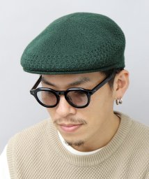 Besiquenti(ベーシックエンチ)/編み柄 アクリル サーモハンチング フラットバイザー ハンチング ハンチング帽 帽子 メンズ カジュアル シンプル/グリーン