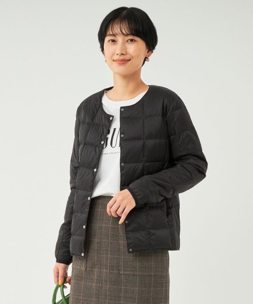 green label relaxing(グリーンレーベルリラクシング)/【WEB限定】＜TAION＞ボタン インナー ショート ダウン/BLACK