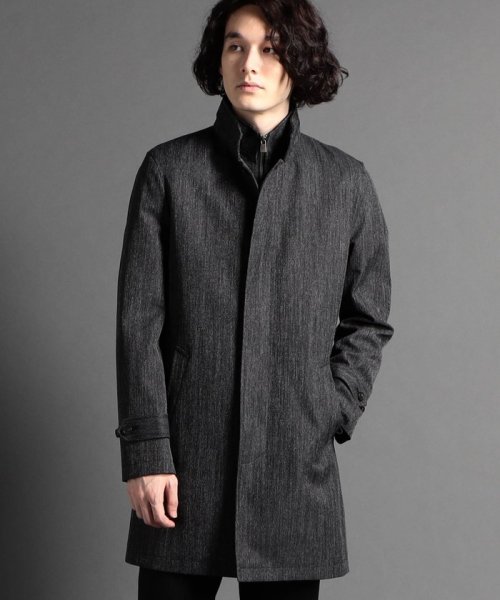 レイヤードライナー付スタンドカラーコート 
