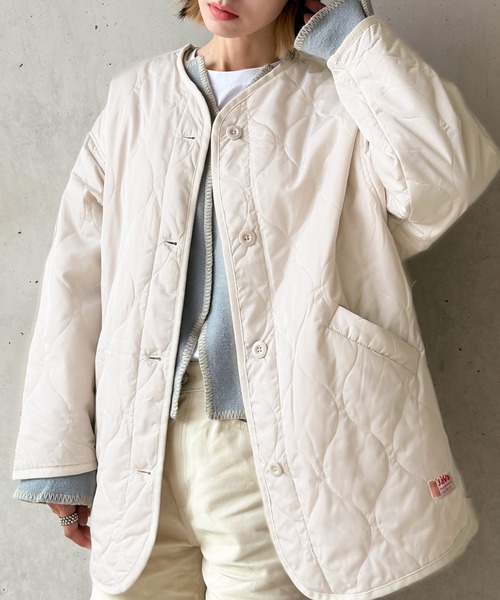 美品 自由区 ステンカラージャケット 薄手 ベルト付 アイボリー 38 日本製