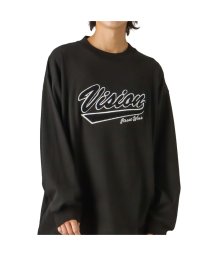 MAC HOUSE(men)(マックハウス（メンズ）)/VISION STREET WEAR ヴィジョンストリートウェア ヘビーウエイトサガラモックネックロングスリーブTシャツ 2705015/ブラック