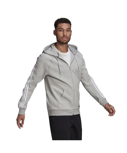 アディダス メンズ アディダス スポーツウェア 3ストライプス フード付きトラックトップ Adidas Sportswear 3 Stripes Hoode アディダス Adidas Magaseek