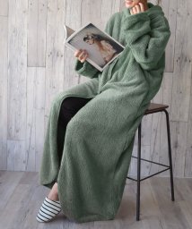 felt maglietta(フェルトマリエッタ)/モコボア着る毛布ルームウェア/グリーン
