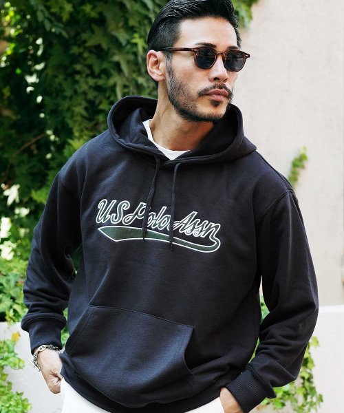セール ジギーズショップ Jiggys Shop U S Polo Assn ブランド別注裏毛プルオーバーパーカー ブランド フーディ スウェット プルパーカー メンズ ビッグシルエット オーバーサイズ Magaseek