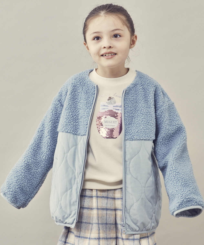 引出物引出物ノースフェイス キルティングジャケット 薄いブルー