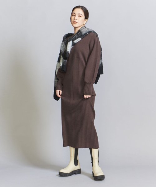 別注 Torrazzo Donna Vネック パフスリーブ ニット ワンピース ウォッシャブル ビューティアンドユース ユナイテッドアローズ Beauty Youth United Arrows Magaseek