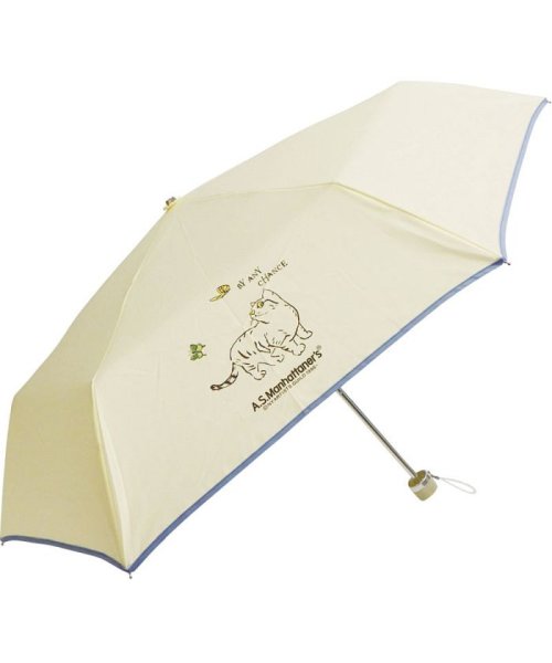 BACKYARD FAMILY(バックヤードファミリー)/A S Manhattaners 雨晴兼用 折りたたみ傘/ホワイト系1