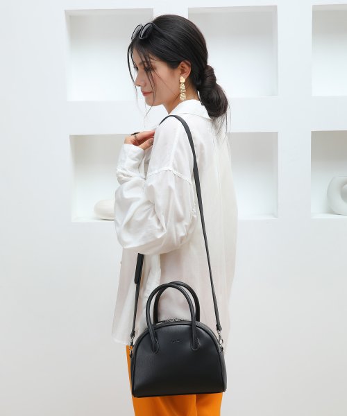 UNGRID bag(アングリッド　バッグ)/マイクロファイバー　パイピング ミニボストンバッグ/BLK