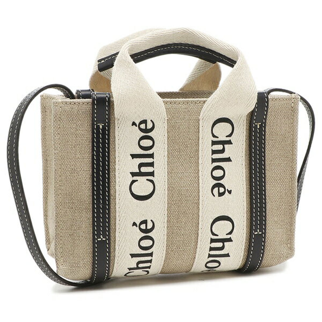 【セール】クロエ トートバッグ ショルダーバッグ ウッディ ミニバッグ ベージュ ネイビー レディース CHLOE CHC22AP237I26  91J(504974877) | クロエ(Chloe) - MAGASEEK